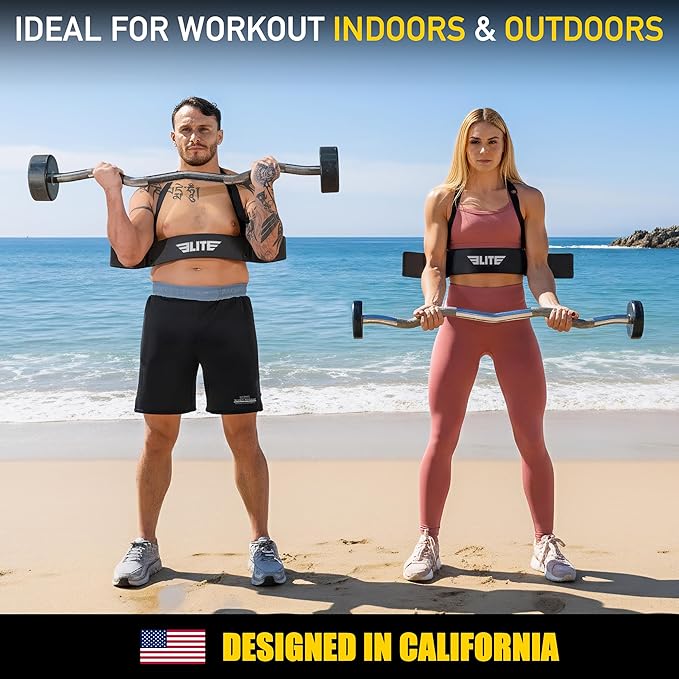 Elite Sports Arm Blaster for Building Arm Biceps & Triceps Dumbbells & Barbells Curls Muscle Builder Bicep Adjustable Isolator for Big Arms Bodybuilding Perfectly Balanced Support