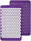 Spoonk AcuOM Acupressure Mat, Purple - Center & Calm Your Mind, Ease Muscle Stiffness & Pain - Light, Portable & Easy to Clean - Made from TPE Recycling Material - Travel Bag Included