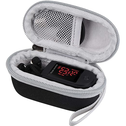 Aproca Case Compatible with Innovo Deluxe iP900AP / Zacurate Pro Series Deluxe Fingertip Pulse Oximeter, Portable Storage Bag for Accessories (only case)