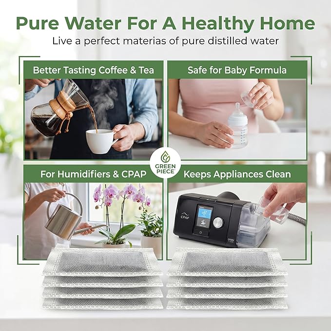 Green Piece® Activated Charcoal Water Filter Replacements (Made in USA) - Great for Megahome and Other Countertop Water Distillers - Pack of 36 - Deluxe Version