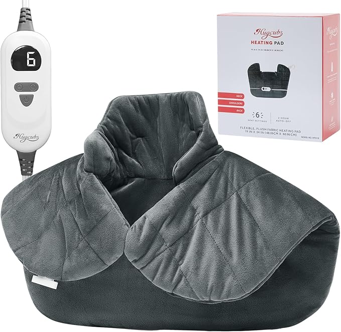 Neck Weighted Heating pad XL 19''x24'' fsa Eligible Items only List Heat pad for Period Cramps Heating Pads Large Heated pad for Back Pain Relief Products for Mom Dad