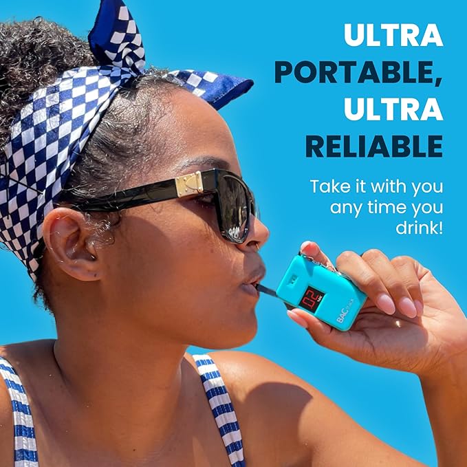 BACtrack Keychain Breathalyzer - Blue (2 Pack) | Ultra-Portable Pocket Keyring Alcohol Tester for Personal Use