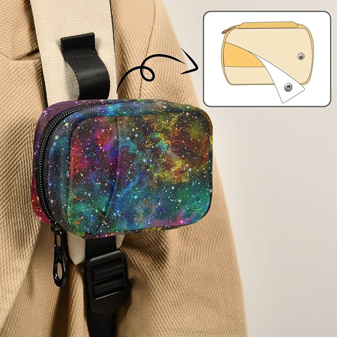 Star Sky Colorful Pill Box 7 Day Pill Case Travel Pill Organizer Bag with Zipper Portable Weekly Vitamin Medicine Supplement Holder Pouch Bag