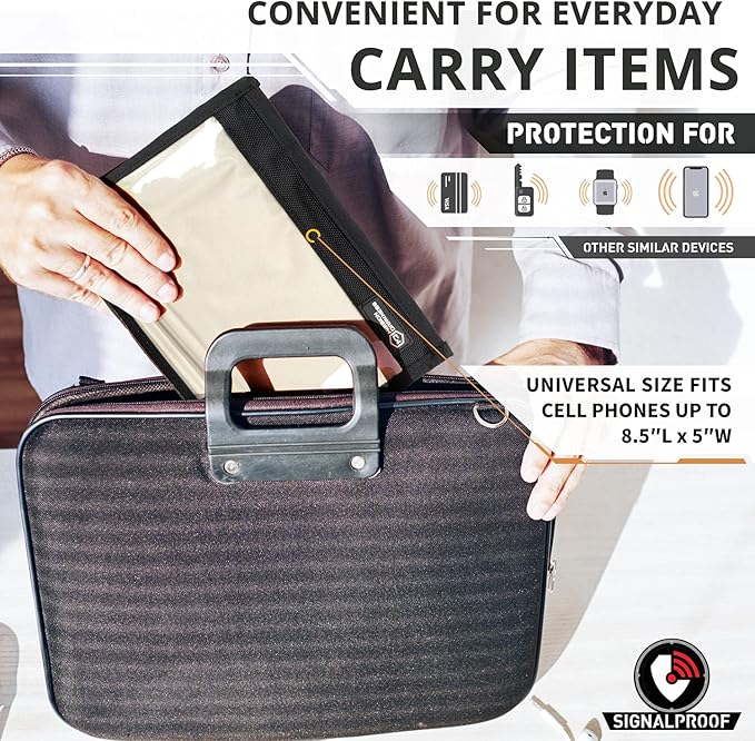 Mission Darkness Window Faraday Bag for Phones // Device Shielding for Law Enforcement, Military, Executive Privacy, Travel & Data Security, Anti-Hacking & Anti-Tracking Assurance
