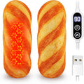 Baguette Bread Heating Pad-USB Heated Plush Stuffed Pillow for Period Cramps and Menstrual Pain Relief,20” Portable Electric Bread Plush Heat Pad,Plushies Gifts for Girls Birthday