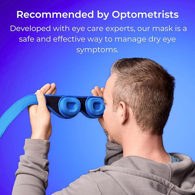 Rechargeable Heated Eye Mask for Dry Eyes – Cordless Warm Compress for MGD, Styes & Eye Strain – Optometrist Recommended for Dry Eye Relief