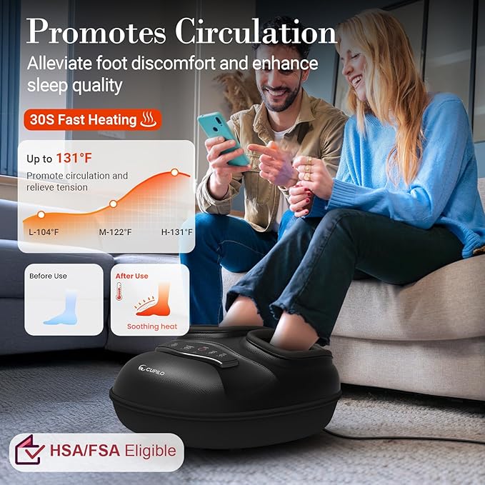Foot Massager for Neuropathy Pain Relief - [2026 New Version] Deep Kneading Feet Massager with App Control for Plantar Fasciitis, Foot Massager with Heat Kneading, Gifts for Women Men