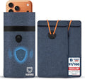Premium 2 Pack EMF Blocker Case For Cell Phone Size 8inx4in Fits All Smartphones Anti Shield Sleeve Pouch Cover Fabric Faraday Bags For Phones SmartDot 5G RF Car Key Signal Data Blocking Blue Color