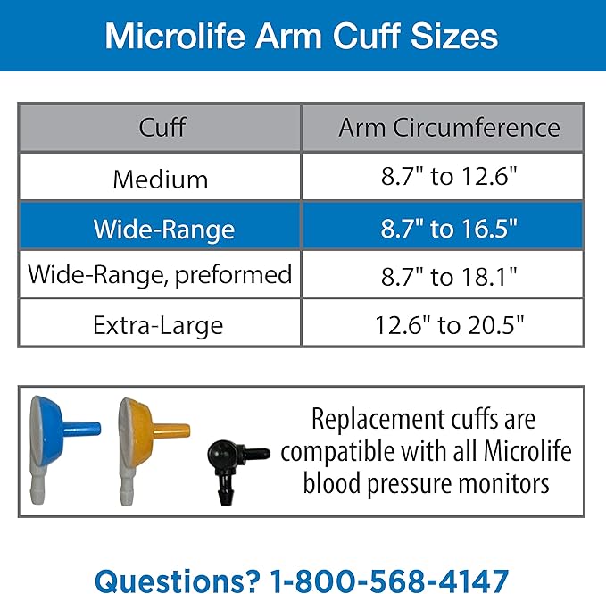 Microlife Replacement Blood Pressure Cuff (Standard Size (8.7-16.5 inch))
