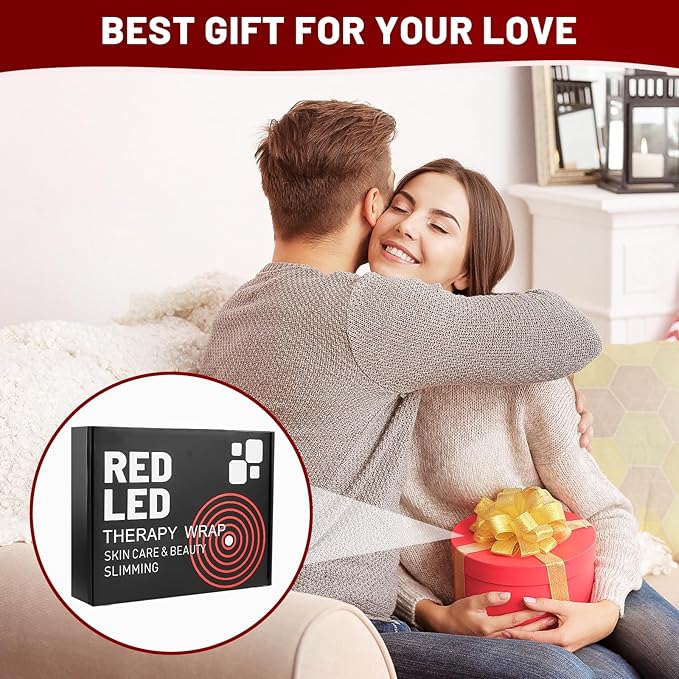 Red Light Therapy for Body, Infrared Light Therapy for Shoulder Waist Muscle, Upgraded 3 in 1 Led Beads, 660nm Red Light & 850nm Near Infrared Light Therapy Belt