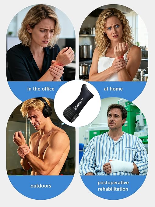Wrist Ice Pack Wrap,Ice Packs for Injuries Reusable Gel,Hot and Cold Compression Therapy for Hand and Thumb,Wrist Brace for Tendonitis,Carpal Tunnel Relief,Arthritis Sprains (Medium)