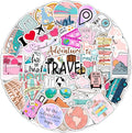 BulbaCraft 100Pcs Cute Travel Stickers for Women, Travel Stickers for Water Bottles, Notebook, Laptop, Luggage Decals for Suitcases, Travel Journal Decals, Gifts for Women & Men