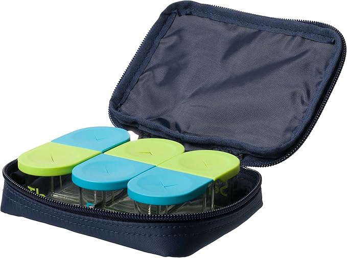 Sagely Navy Weekend Travel Portable Medicine Pouch Pill Bag for 3 Sagely Smart XL Weekly Pill Organizer Pods