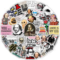 BulbaCraft Shakespeare Stickers – Literary Quote Vinyl Decals from Plays & Sonnets – Literature Waterproof Aesthetic Book Stickers for Laptops, Water Bottles - Shakespeare Gifts