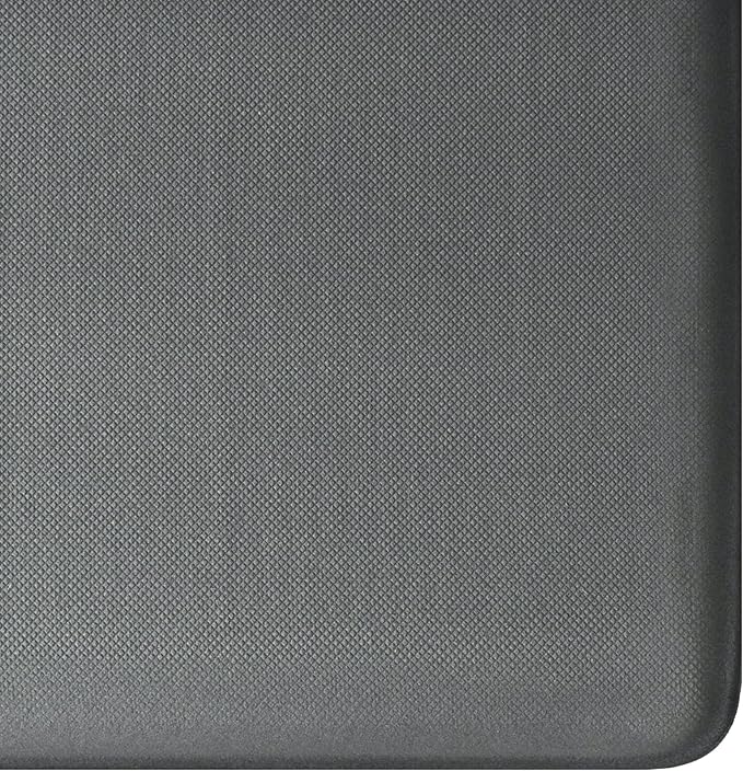 iCustomRug Ergonomic Anti Fatigue Kitchen Mat with Durable textalene Surface, for Comfort While Standing in Kitchen, Bathroom, Workstation Memory Foam Mat 39"×20"×0.50" (L×W×H) in Grey