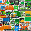 BulbaCraft Garbage Truck Stickers, Trash Truck Stickers, Garbage Party suppliess, Gifts for Women & Men