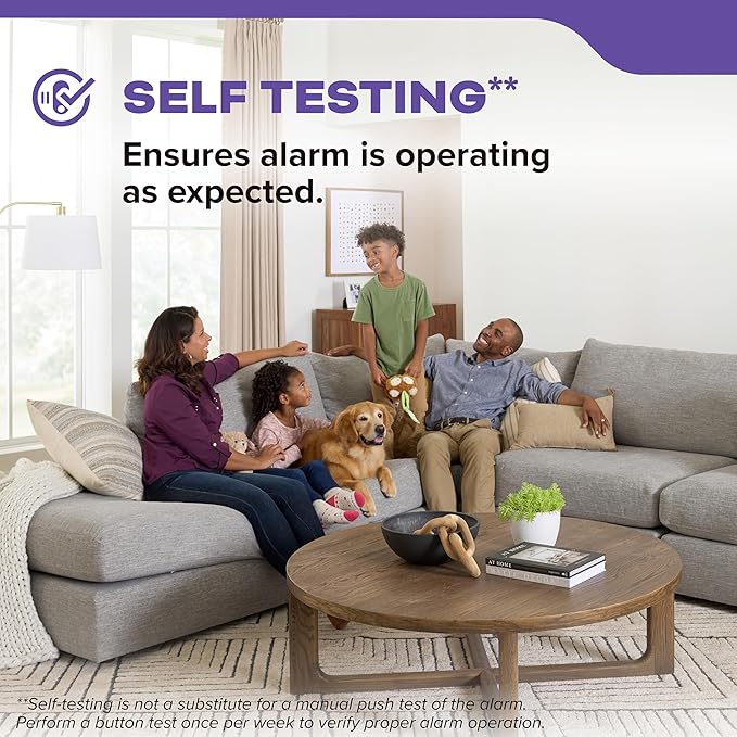 Kidde Smoke and Carbon Monoxide Detector, 10-Year Battery Powered, with Voice Alerts, LED Status Lights, 85 dB Alarm, 5 inches, 30CUD10-V, 1 Pack