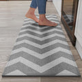 Kitchen Rugs Non Slip Washable Kitchen Mats for Floor, Super Absorbent Oil and Water Linen-Look Woven Runner Rug, Kitchen Sink Mat Standing Mat, Gray 17"x47"