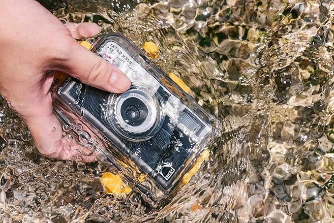 KODAK EKTAR H35N Half Frame Film Camera, 35mm, Reusable, Focus-Free, Bulb Function, Built-in Star Filter, Coated Improved Lens (Film & AAA Battery are not Included) (Striped Silver, Premium Kit)