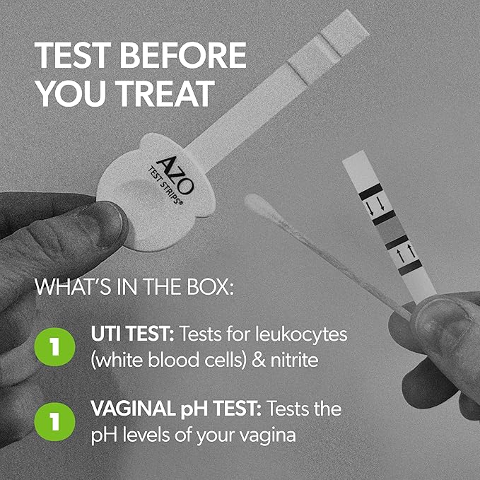 AZO Urinary Tract Infection (UTI) Test Strip + Vaginal pH Test Kit, Fast & Accurate Results, from The #1 Most Trusted Brand, FSA/HSA Eligible