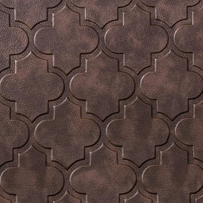 WISELIFE Kitchen Mat Cushioned Anti Fatigue Floor Mat,17.3"x39",Thick Non Slip Water Resistant Kitchen Rugs and Mats,Heavy Duty PVC Foam Standing Mat for Kitchen,Floor,Home,Desk,Sink,Laundry,Brown