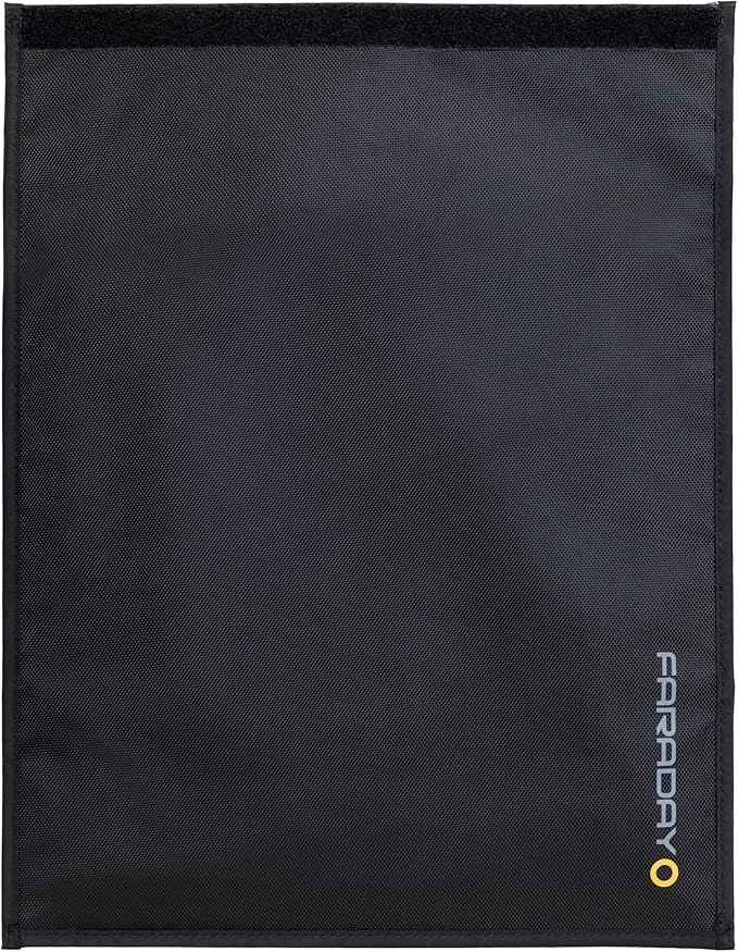 Faraday Defense Bag Jacket for Phones, Tablets, & Laptops | Device Shielding - Law Enforcement & Military, Data Security, Privacy, Anti-Tracking Anti-Hacking (Laptop) Black