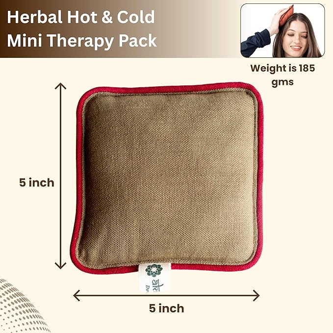 Mini Heating Pad – Herbal Hot & Cold Therapy Pack, Microwaveable & Freezable, Mini Comfort Pad for Neck, Shoulders & Joints, Eco-Friendly, Reusable, Plastic-Free (Assorted Colors)