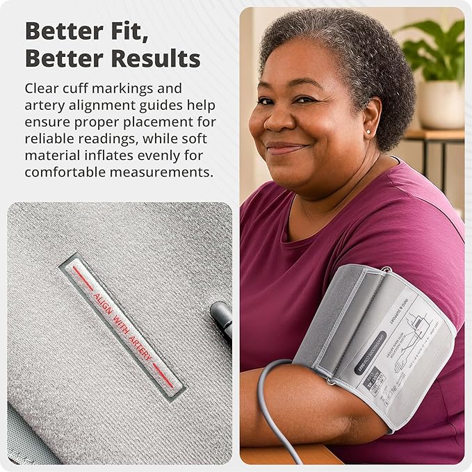 Greater Goods Bluetooth Blood Pressure Monitor with Extra-Large Cuff (15.7"–20.5") – Automatic Digital Upper Arm BP Monitor for Large Arms, Easy-to-Read Backlit Display, Complete Home Kit