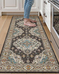LUMI Kitchen Mat Anti Fatigue Cushioned, Memory Foam Padded Standing Rug Washable, Non Slip Comfort Floor Runner for Home, Sink, Laundry, Office, 24"x59", Black