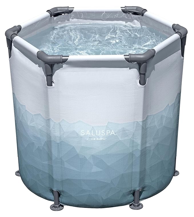 Bestway SaluSpa Glacial Dip Cold Plunge Recovery Ice Bath Pod 1-Person (35.5" x 31.5") | Round Cold Plunge Tub
