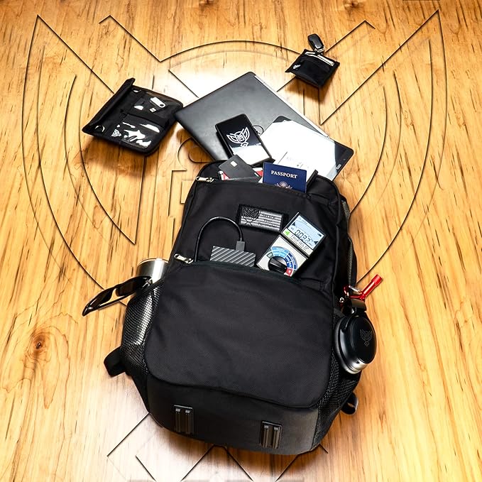 Xtreme Sight Line ~ Xecutive Transport Faraday Backpack for Laptops, Tablets, and Other Mid-Size Electronics ~ Tracking/Hacking Defense ~ Stone