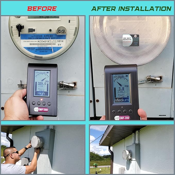 OMPERIO Smart Meter Cover RF-Radiation Shield Guard EMF Protection, Reduces EMF RF and 5G, Stainless Steel 316 Faraday Cage (Designed in USA by OMPERIO® Family Brand)