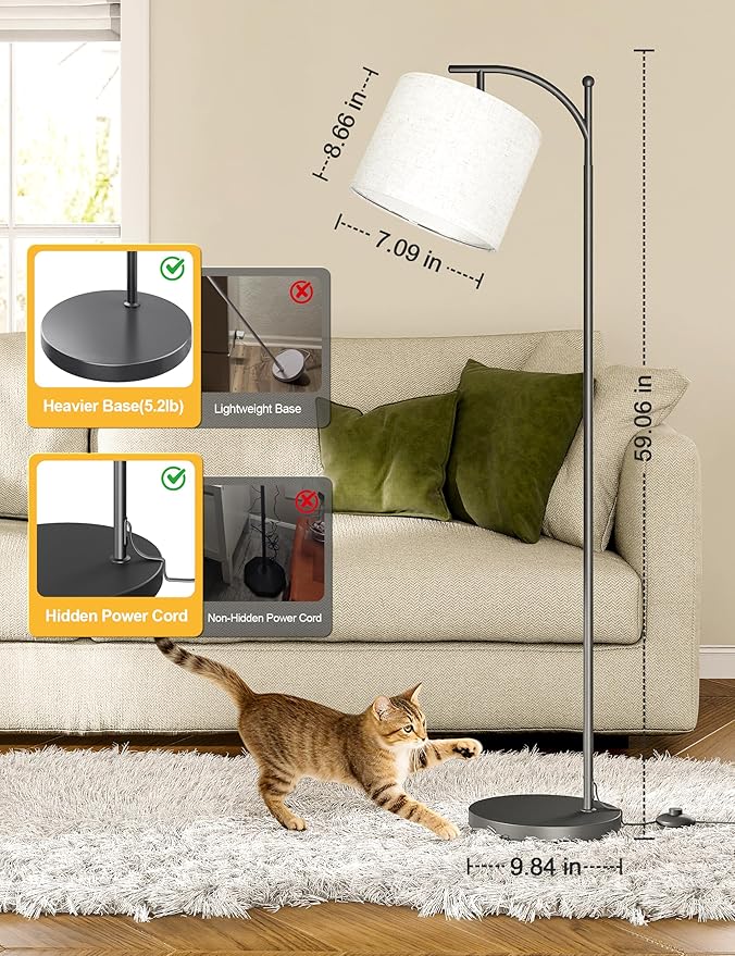 VOLISUN 10000 Lux Light Therapy Lamp, Sunlight Lamp with Magnetic Remote & Foot Switch, Adjustable Color/Brightness/Timer Happy Lamp, Full Spectrum LED Floor Lamp for Bedroom, Office, Reading