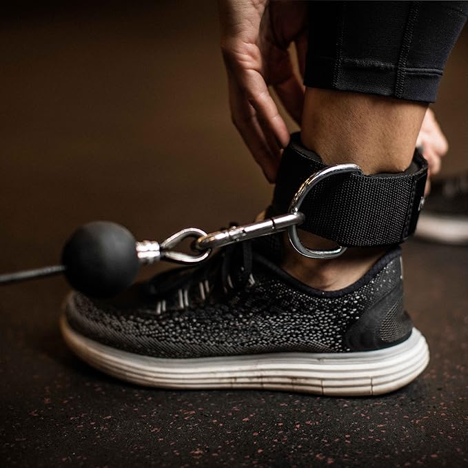 Harbinger Ankle Cuff: Premium Adjustable Support for Strength Training, Cable Machines, and Resistance Workouts – Enhance Comfort and Performance