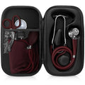 ASA TECHMED Medical Starter Kit – Stethoscope, Durable Blood Pressure Monitor, EMT Shears & Protective Carrying Case – Ideal for Healthcare Students & Professionals, Burgundy