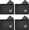 Faraday Bag Anti-Tracking GPS RFID Car Key Signal Blocker Wallet Shielding Pouch Protective Case for Cell Phone Car Key FOB, Data Privacy, Electronic Device Security (4 PACK - BLACK)
