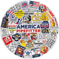 100Pcs Funny Pipefitters Stickers Hard Hat and Decals for Water Bottle - Pipefitter Gifts for Men - Steamfitter Stickers- Gift for Women & Men