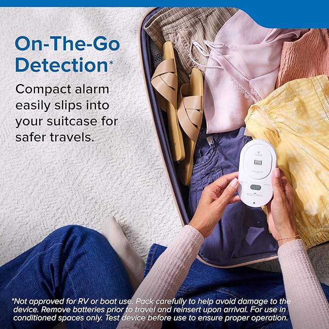 Kidde Carbon Monoxide Detector, Plug-in with AA Battery Backup, Easy-to-Read Digital Backlit Display, 85 dB Alarm, Rotating Plug, LED Status Light Indicators, 5th Edition, COPD