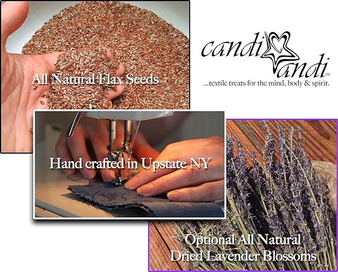 Handmade Weighted Sleep Eye Mask Yoga Pillow - Flax Seed Fill - Lavender Scented - Frilly Fiesta - TEMFL-FF