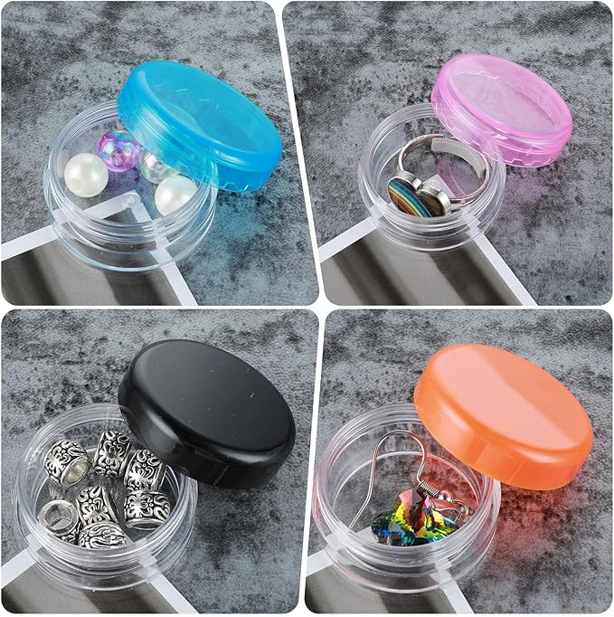 6 Pcs Small Pill Box Mini Pill Organizer Box Travel Pill Cases Holder Portable Daily Pill Container BPA Free Pocket Pills Box Medicines Storage Container for Purse Pocket Briefcase (3 x 1.5 cm)