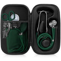 ASA TECHMED Medical Starter Kit – Stethoscope, Durable Blood Pressure Monitor, EMT Shears & Protective Carrying Case – Ideal for Healthcare Students & Professionals, Hunter Green