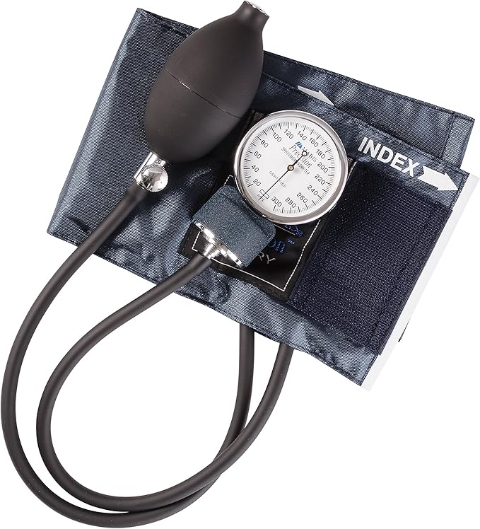 MABIS Precision Series Aneroid Sphygmomanometer Manual Blood Pressure Set with Calibratrated Nylon Cuff and Carrying Case, Child Size