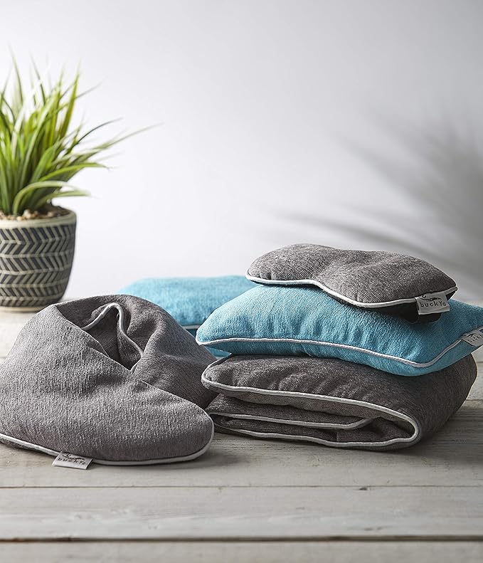Bucky Hot & Cold Therapy Spa Collection Chenille Neck Wrap, 18x13", Gray