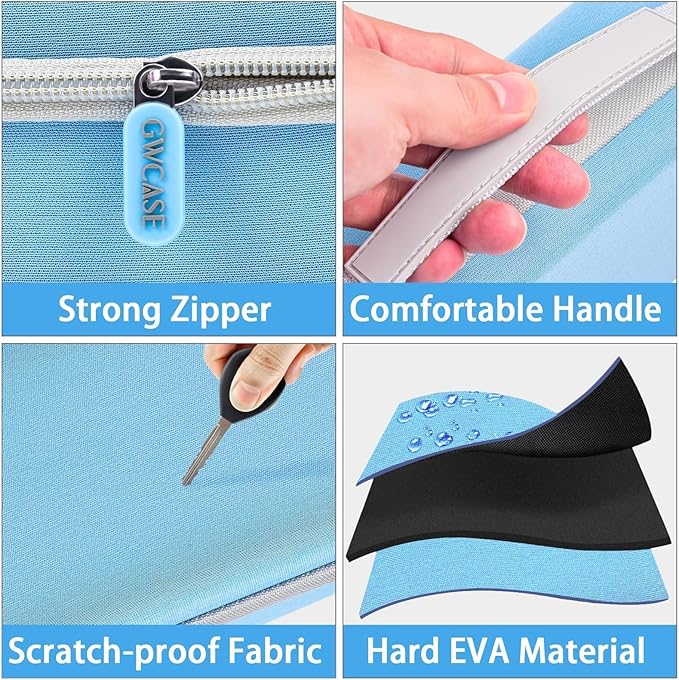 Case Compatible with Houzzi/for NuDerma/for Signstek/for APREUTY/for FAZJEUNE/for NewWay Professional Clinical Portable Handheld High Frequency Skin Wand Machine, 6 Neon & Argon Wands (Box Only)-Blue