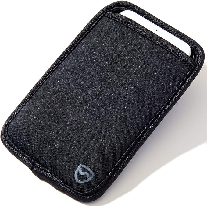 SYB Shield Your Body Anti Radiation Cell Phone Pouch, Cell Phone Sleeves for Blocking EMF, Radiation Blocker for Cell Phone, Black, XL, for Phones Up to 3.25-inches Wide (7 x 4.25 Inches Pouch Size)