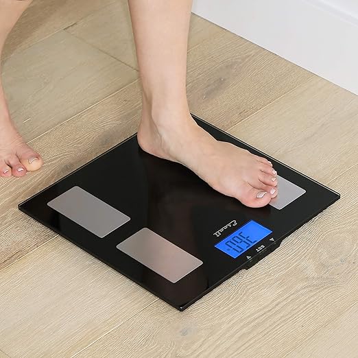 Escali Complete Health 2.0 Body Composition Scale with Bioelectrical Impedance Analysis Technology, Measures Body Fat Percentage, Body Water, Lean Muscle & Total Bone Mass, Black