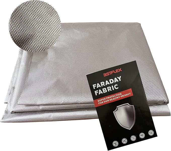 43.3'' x 16.4Ft Faraday Fabric Multi-Purpose Signal Blocking Faraday Cloth Shields, Bluetooth, WiFi, GPS. Premium Soft Material Easy to Cut for DIY