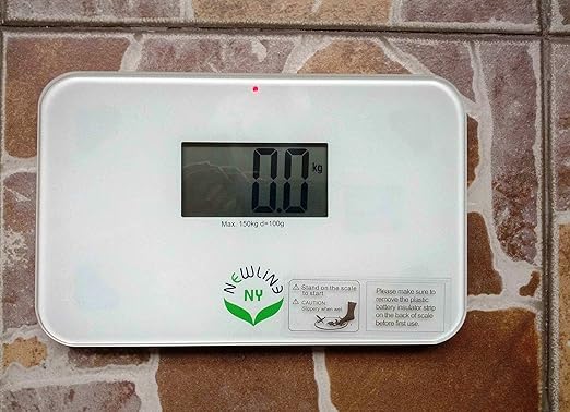 NewlineNY Step-on Super Mini Smallest Travel Bathroom Scale with Protection Sleeve: SBB0638SM-WH(White)+S001MG