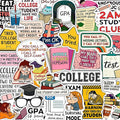 100Pcs College Stickers for Water Bottles, for Laptop, for Planners - Party Supplies for College - Gift for Women & Men