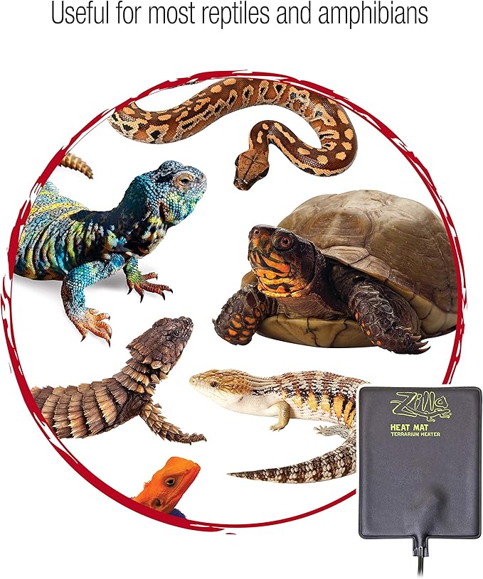 Zilla Terrarium Heat Mats Black Large, 50-60 Gallon, 24 Watt